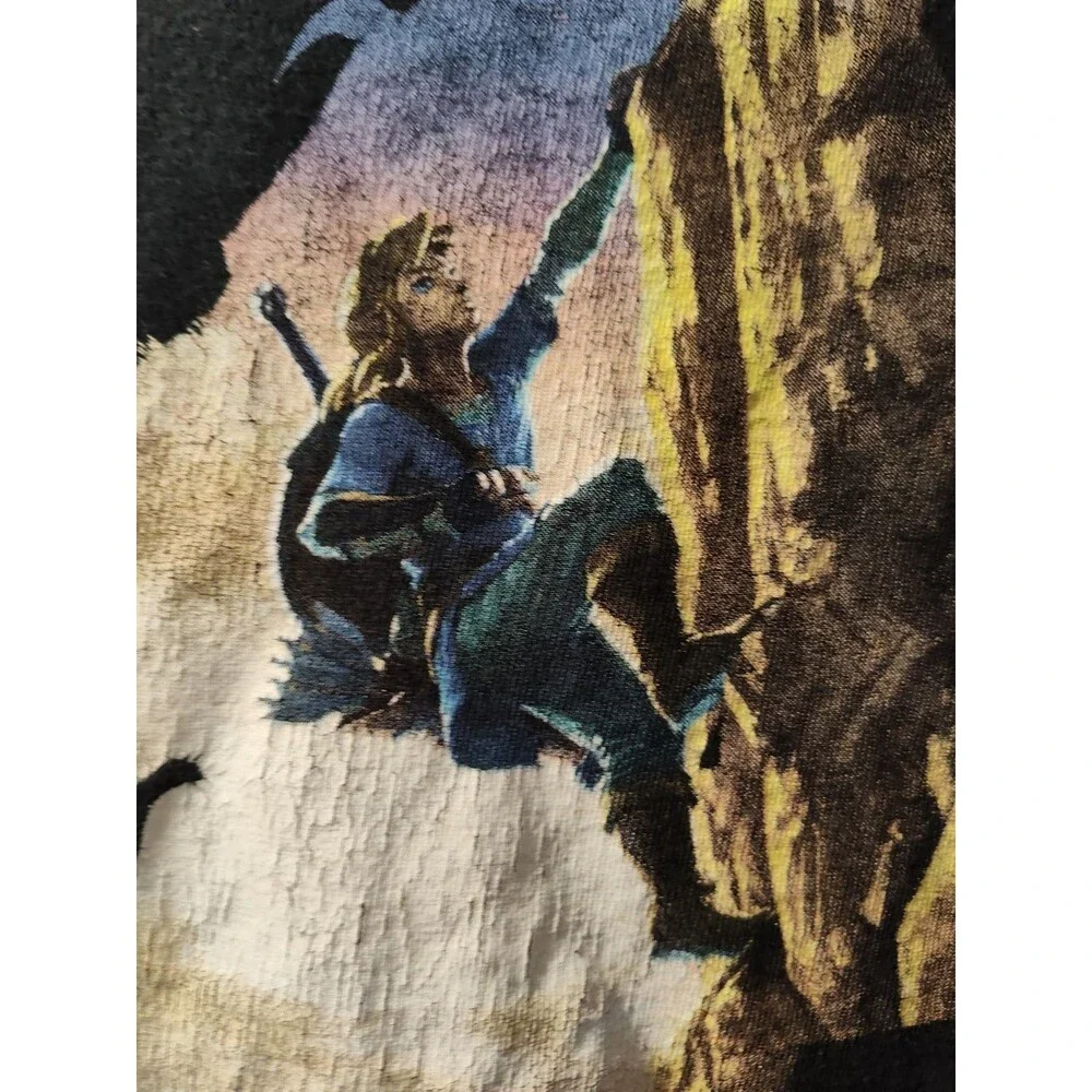 Legend of Zelda T-Shirt Black Adult Size XL Breath Of The Wild Nintendo Link - Picture 4 of 11